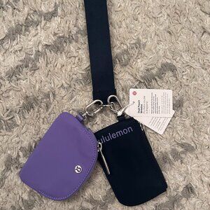 NWT Lululemon Wristlet Duo Purple/True Navy